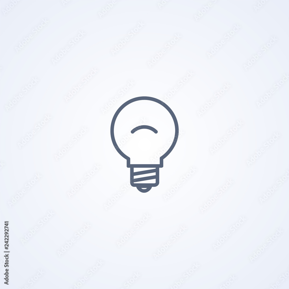 Lamp, vector best gray line icon Lamp, vector best gray line icon