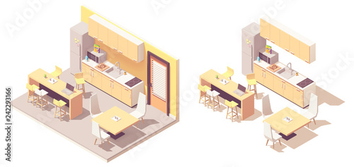 Vector Isometric kitchen