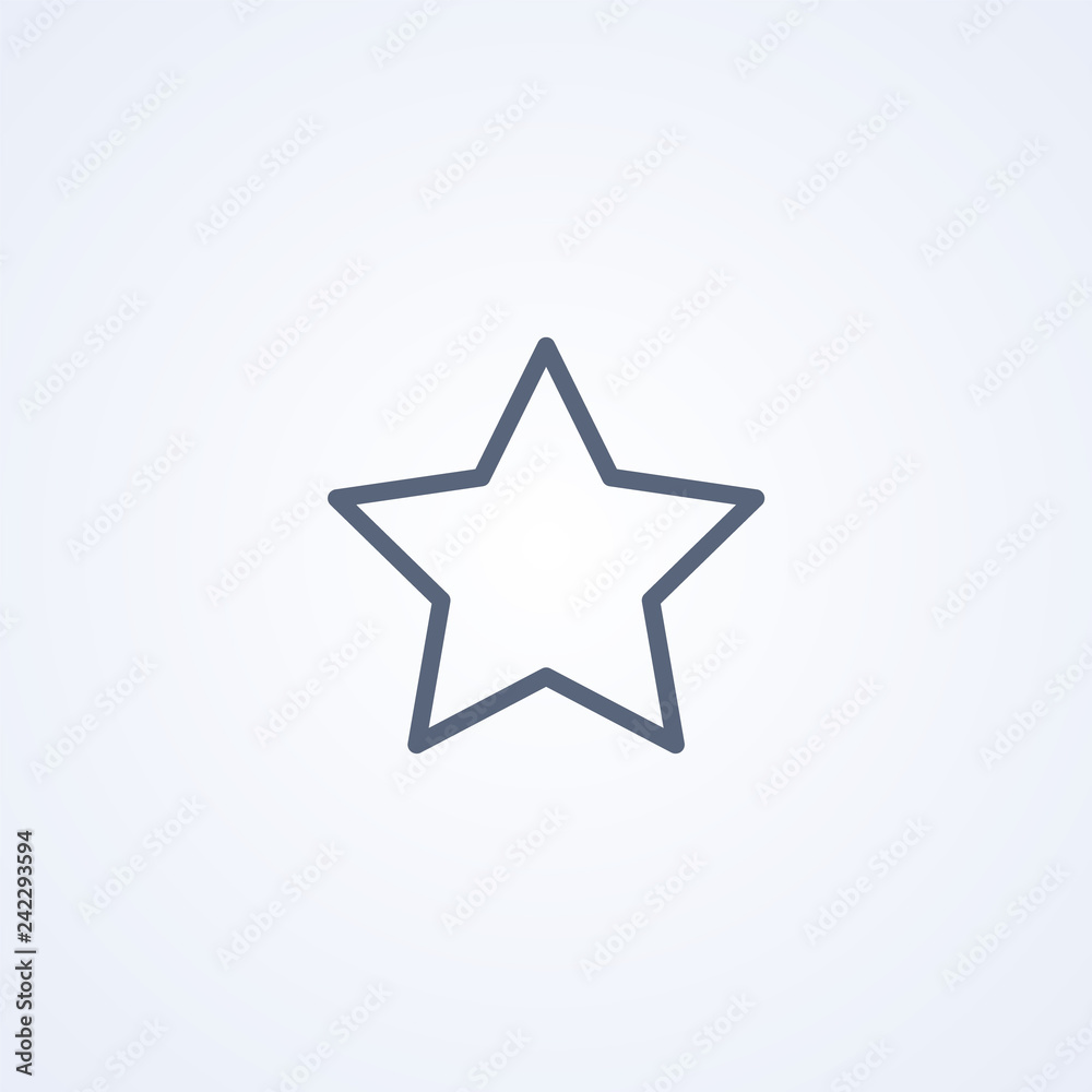 Star, vector best gray line icon Star, vector best gray line icon