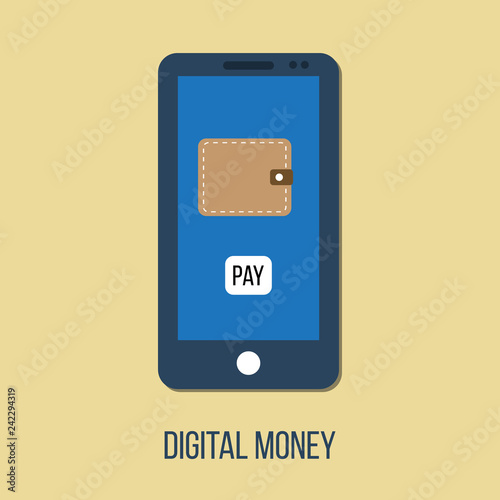 Mobile banking digital wallet concept