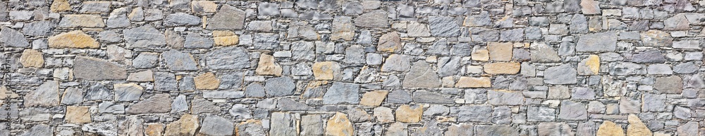 Rustic natural stone wall