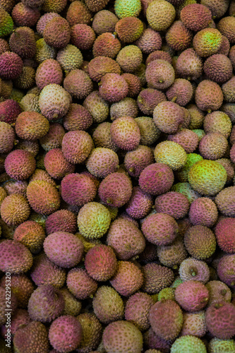 Fresh Lychee berries for sale in the store