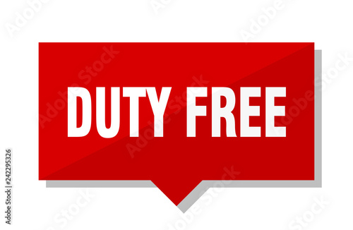 duty free red tag