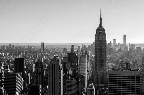 Black and White Cityscape of New York