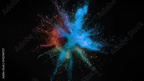 Wallpaper Mural Super slow motion of coloured powder explosion isolated on black background. Filmed on high speed cinema camera, 1000fps. Torontodigital.ca
