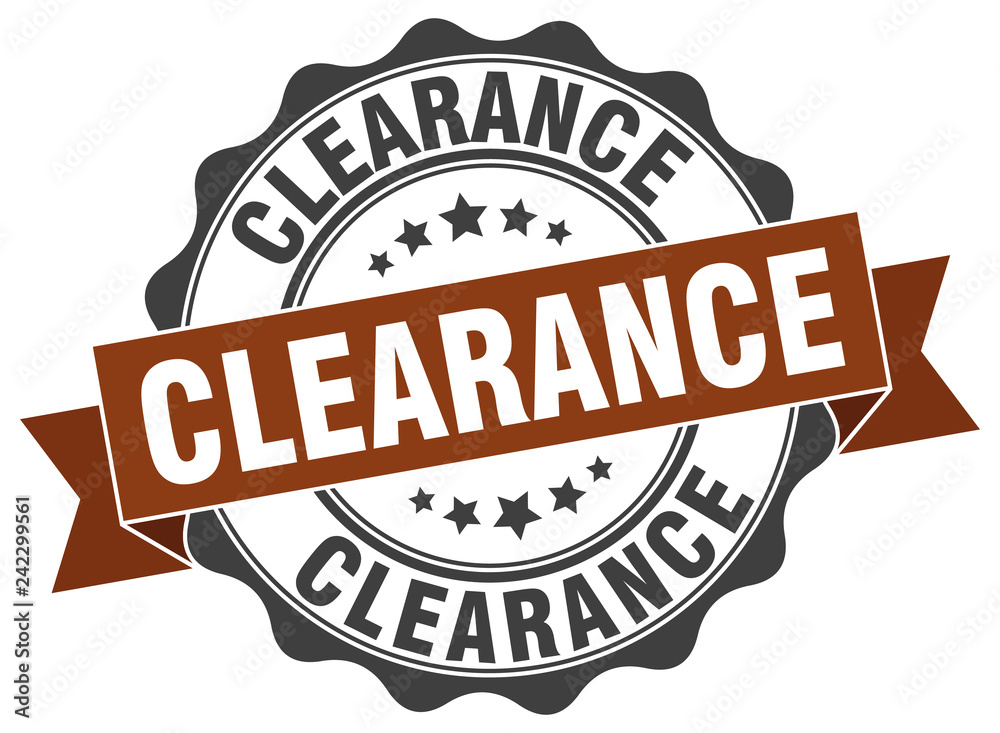 clearance stamp. sign. seal