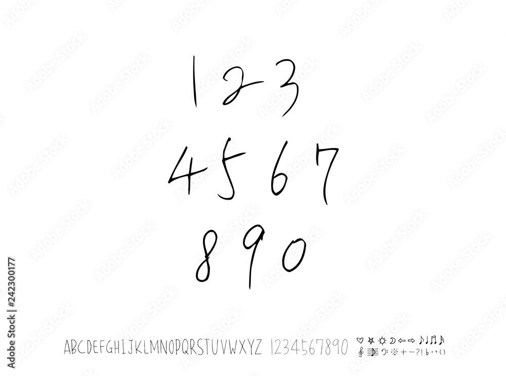 벡터 문자 / 손으로 쓴 글씨체