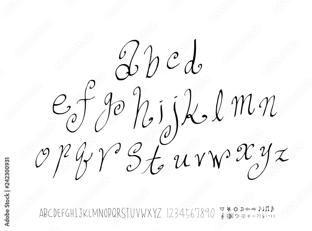 벡터 문자 / 손으로 쓴 글씨체