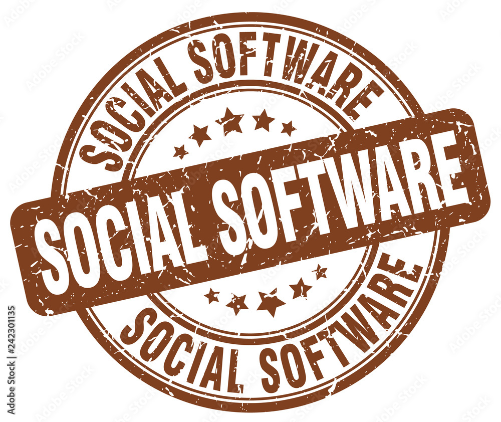 social software brown grunge stamp social software brown grunge stamp