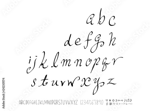 벡터 문자 / 손으로 쓴 글씨체