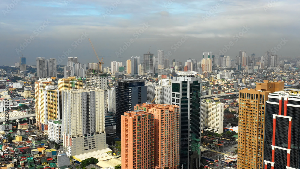 Fototapeta premium Manila city in aerial view, Philippines