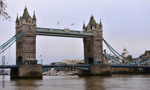 Tower Bridge and Thames river. London  United Kingdom.