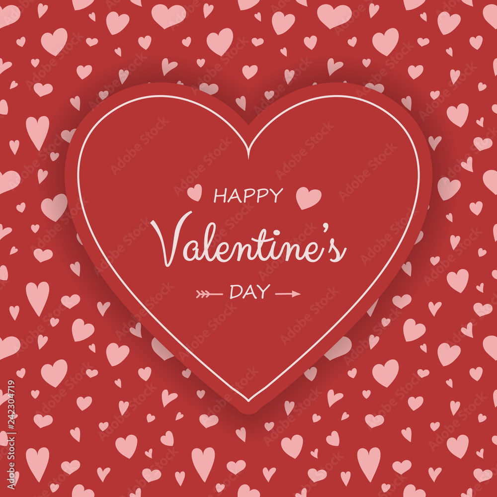 Valentine's Day typography with cute hand drawn hearts. Vector Valentine's Day typography with cute hand drawn hearts. Vector