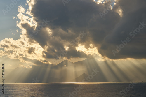 Quadro su tela Amazing sunset and landscape