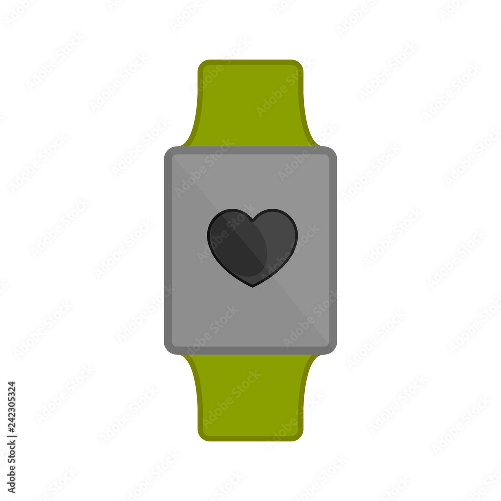 Smartwatch with a heart icon. Vector illustration design Smartwatch with a heart icon. Vector illustration design