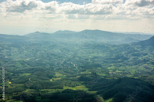 Sunset view at Phu Bak Dai  in Loei Thailand.