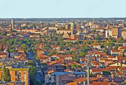 Italy Ravenna city aerial view.