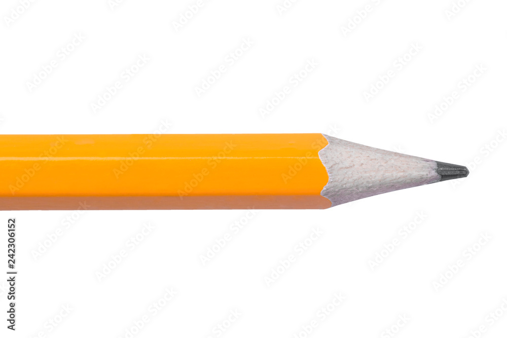 Orange pencil isolated on white background Orange pencil isolated on white background