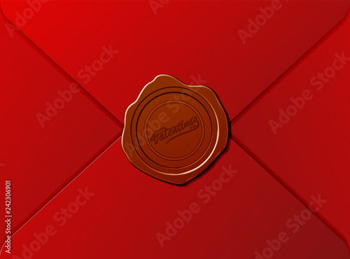 Valentine's Day Poster of Holiday Card. Vector Illustration.
