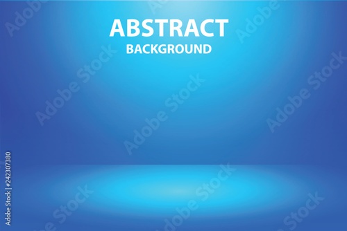 blue horizontal studio gradient wall room, Modern interior background
