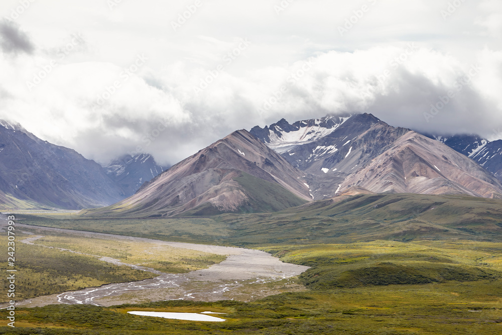 custom made wallpaper toronto digitalDry River Bed Running Through Valley Between Mountains In Alaska