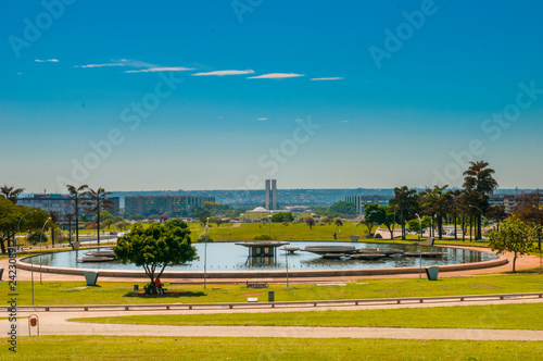 Esplanada dos Ministérios, main area of Brasilia, capital of Brazil