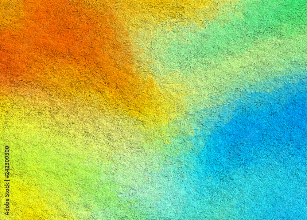 paint-like style digital paint colorful gradient color abstract background with rough paper texture