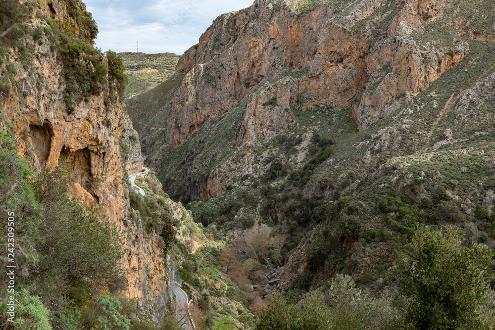 Topolia gorge in Crete Greece