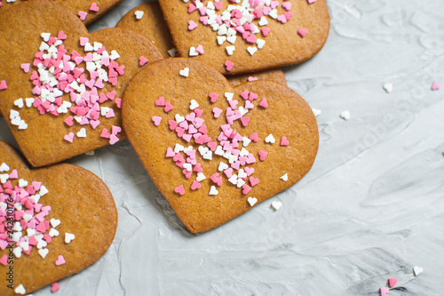 Cookies for Valentine's day Pink White Heart Love