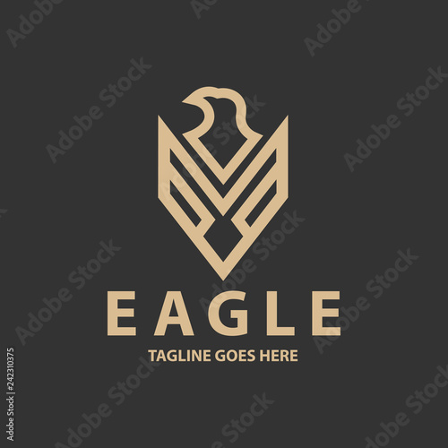 Eagle logo design template. Vector illustration © graphicstudio1122