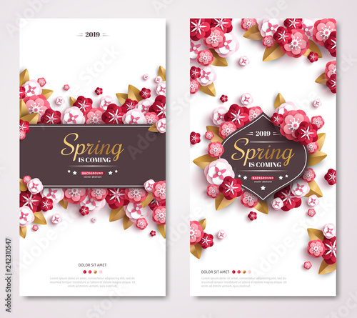 Vintage spring banners