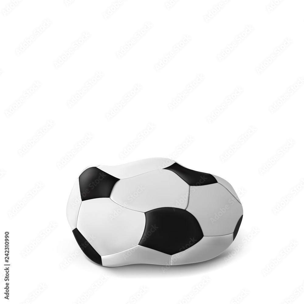 Vecteur Stock Realistic deflated football, soccer ball isolated on white  background. Vector illustration of the deflated ball. Classic design |  Adobe Stock