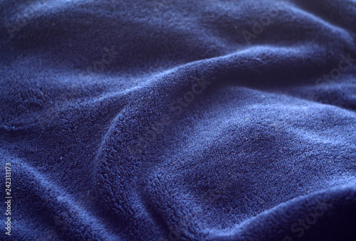 Blue color sack cloth texture.