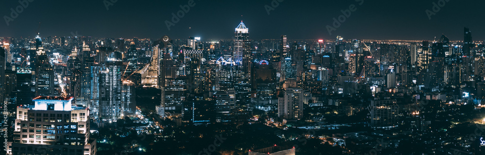 Metropolitan city at night