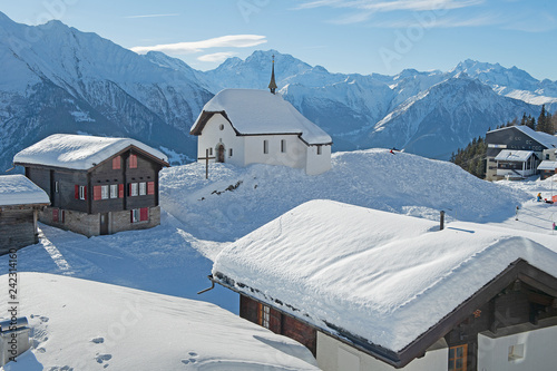 Kapelle "Maria zum Schnee", Bettmeralp, Goms, Wallis, Schweiz