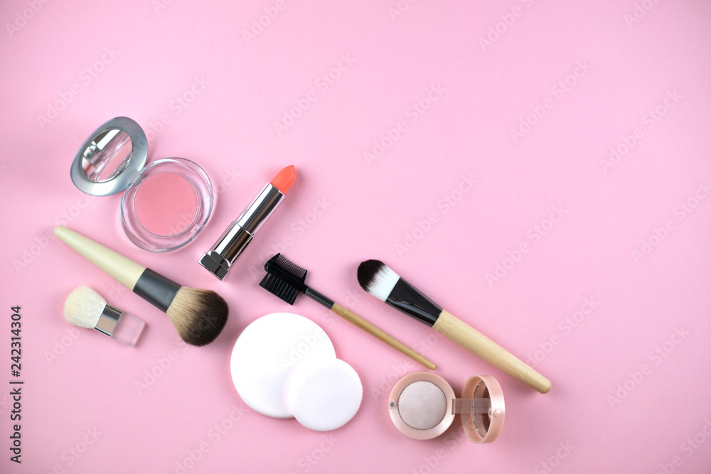 Set of decorative cosmetics for make up. Set of decorative cosmetics for make up.