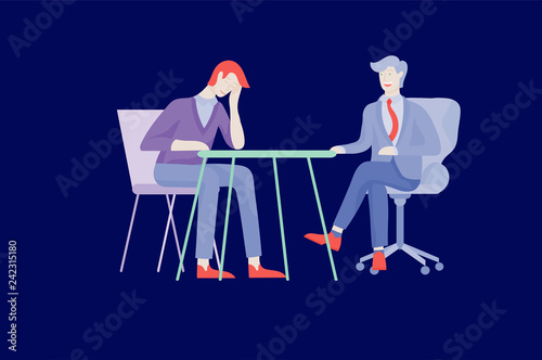 Businessmen making handshake, business etiquette, merger concepts office workers, clerks or managers talking to each other, discussing, depressed Tired male and female office workers sitting, sleeping