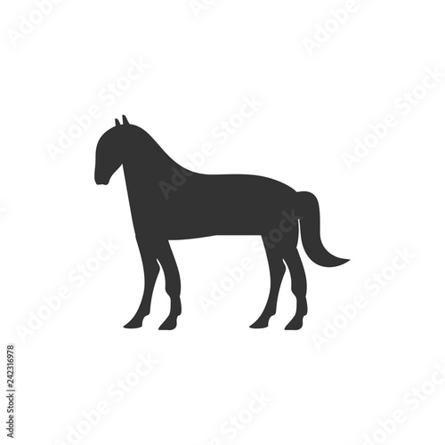Horse icon flat