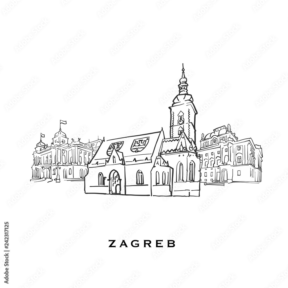 Zagreb Croatia famous architecture