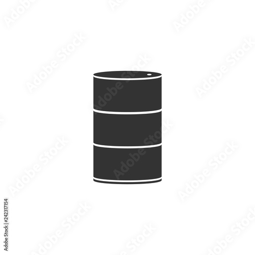 Barrels of oil icon flat