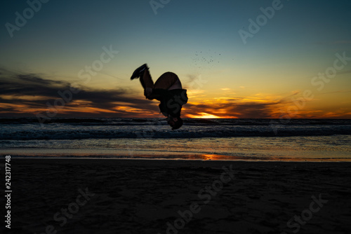 backflip over the sunset 