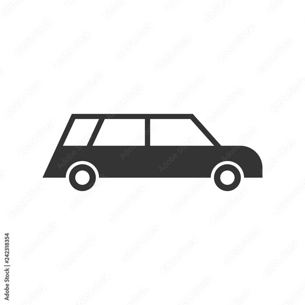 Passenger car icon flat