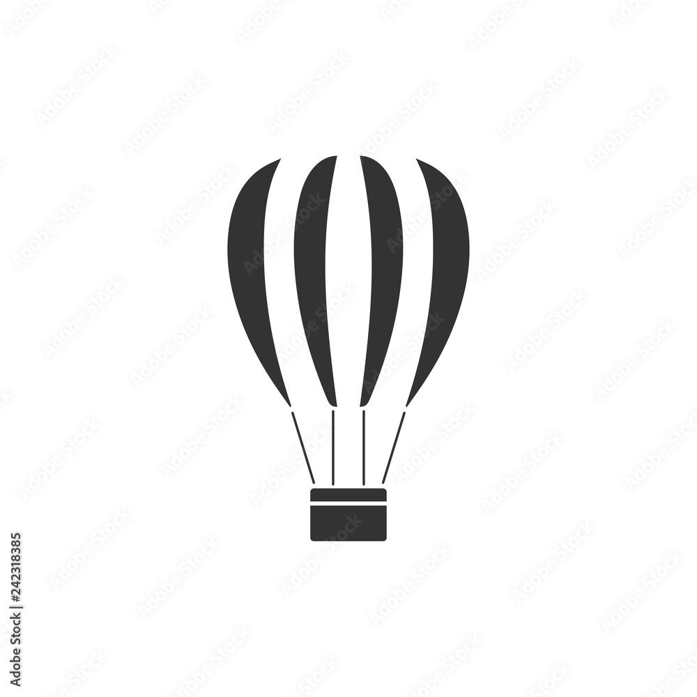 Hot air balloon icon flat Hot air balloon icon flat