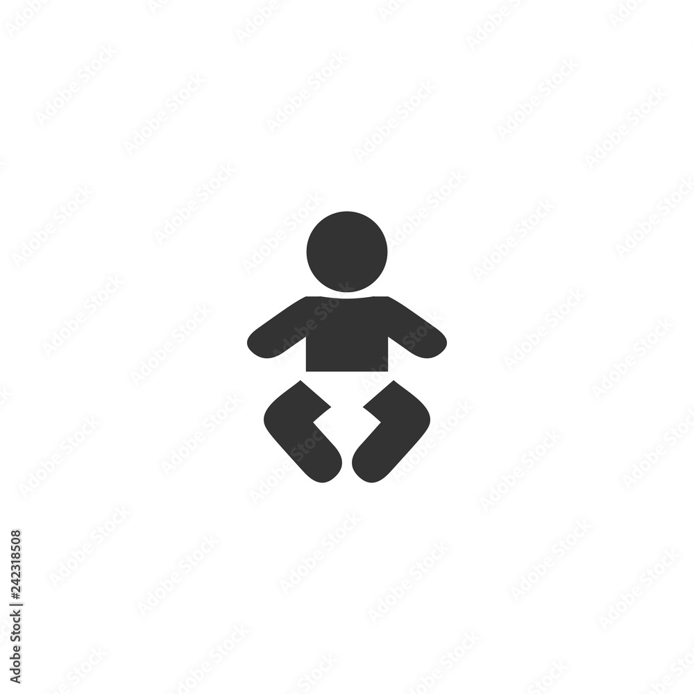 Baby icon flat Baby icon flat