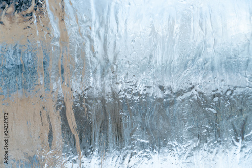 Winter patterns outside the window. Winter outside. © Andrey