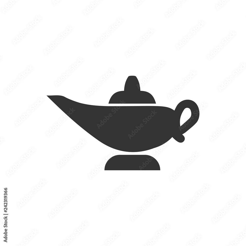 Magic lamp icon flat Magic lamp icon flat