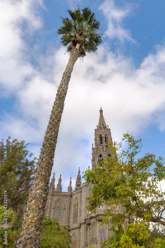 Cathedral of San Juan Bautista in Arucas, Gran Canaria, Spain.