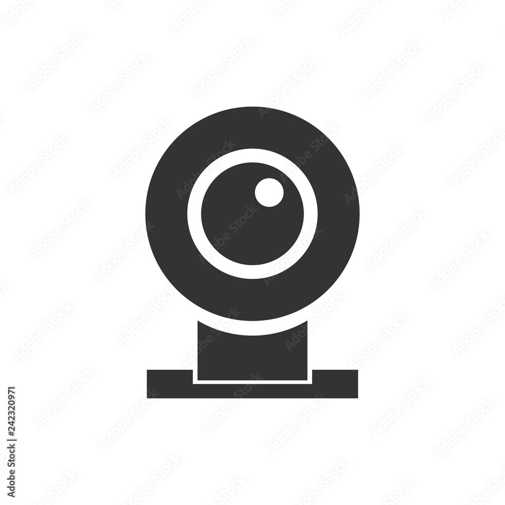 Web camera icon flat Web camera icon flat