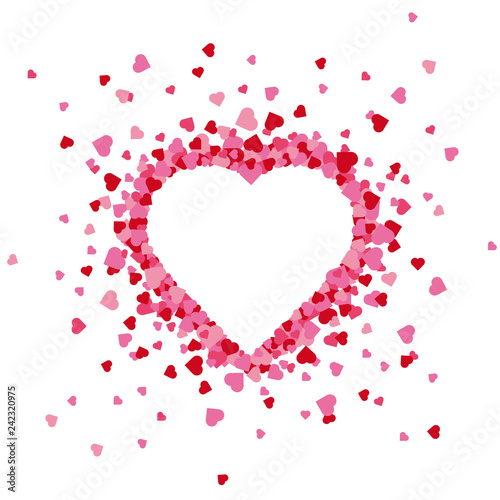 Exploding heart valentines day greeting card background
