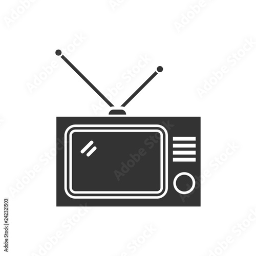 TV icon flat